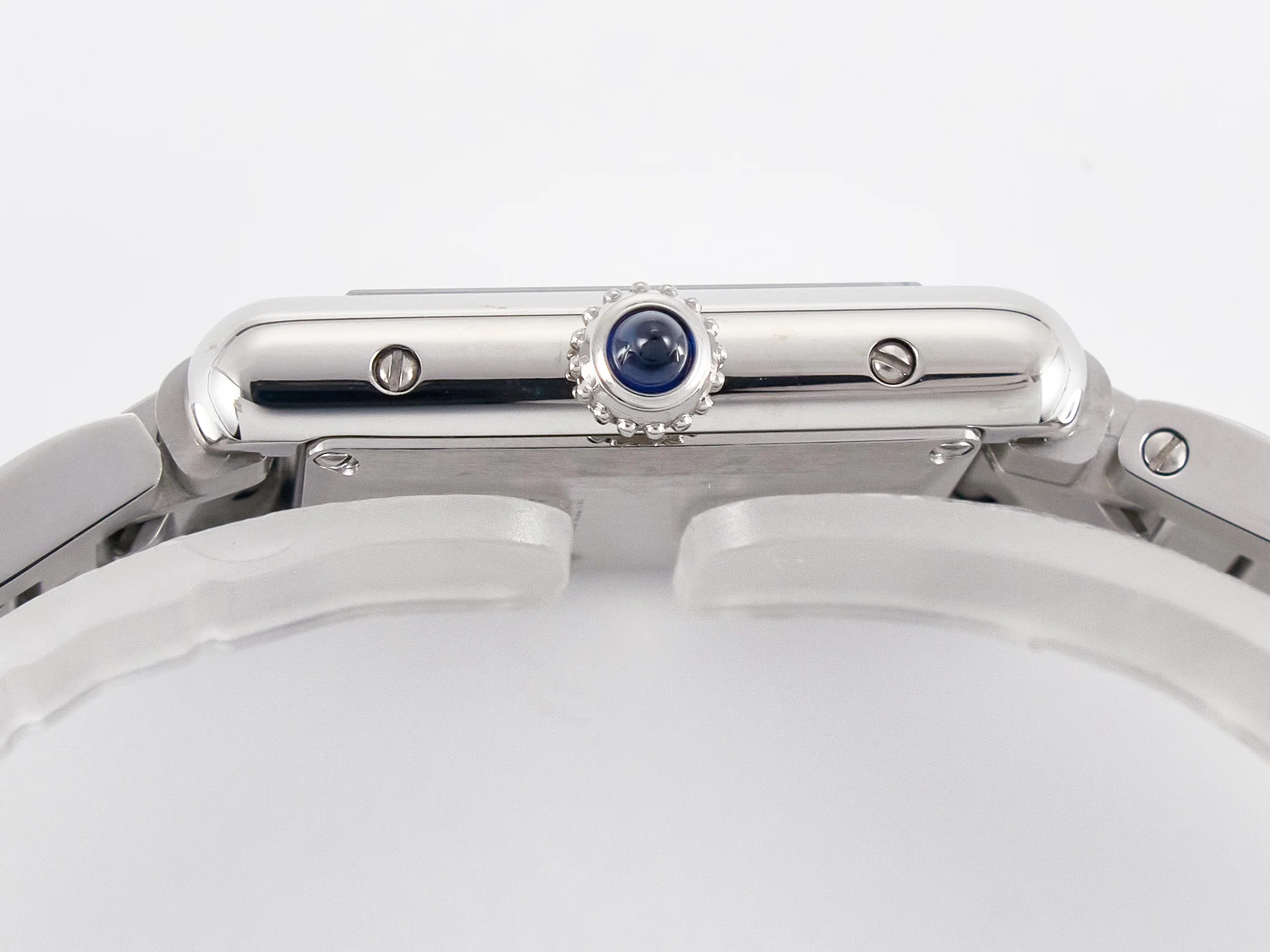 Tank Must SS 33.7mm DRF 1:1 Best Edition White Dial on SS Bracelet Jap Quartz