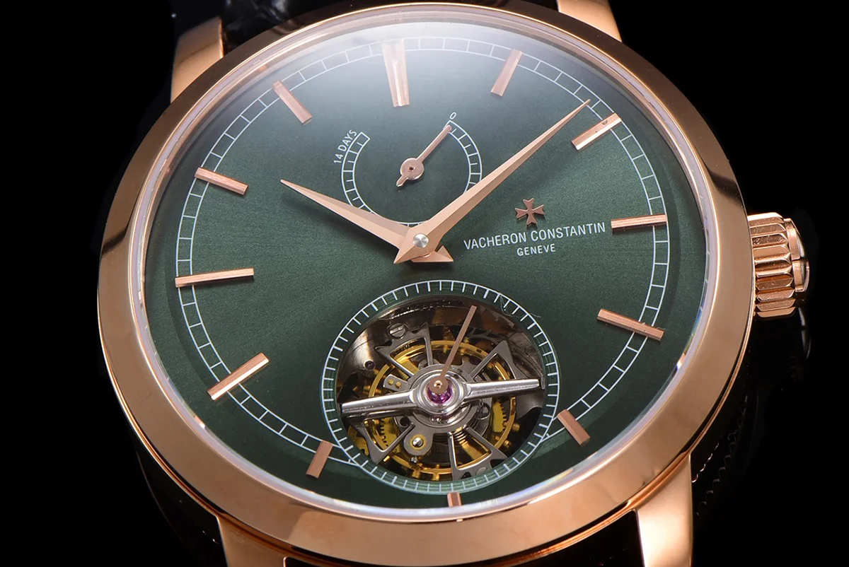 Traditionelle 14-Day Tourbillon Green Dial in Rose Gold