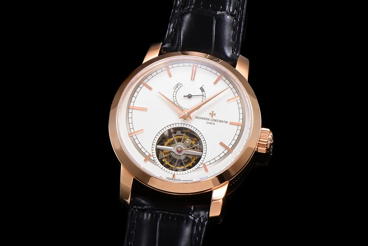 Traditionelle 14-Day Tourbillon White Dial in Rose Gold