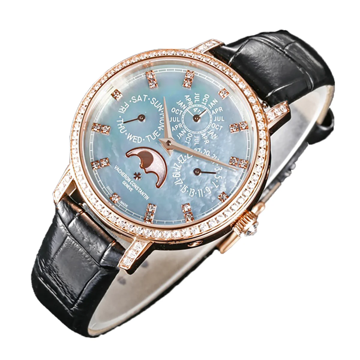 Traditionelle Perpetual Calendar Ultra-Thin 4305T000R Blue Dial in Pink Gold