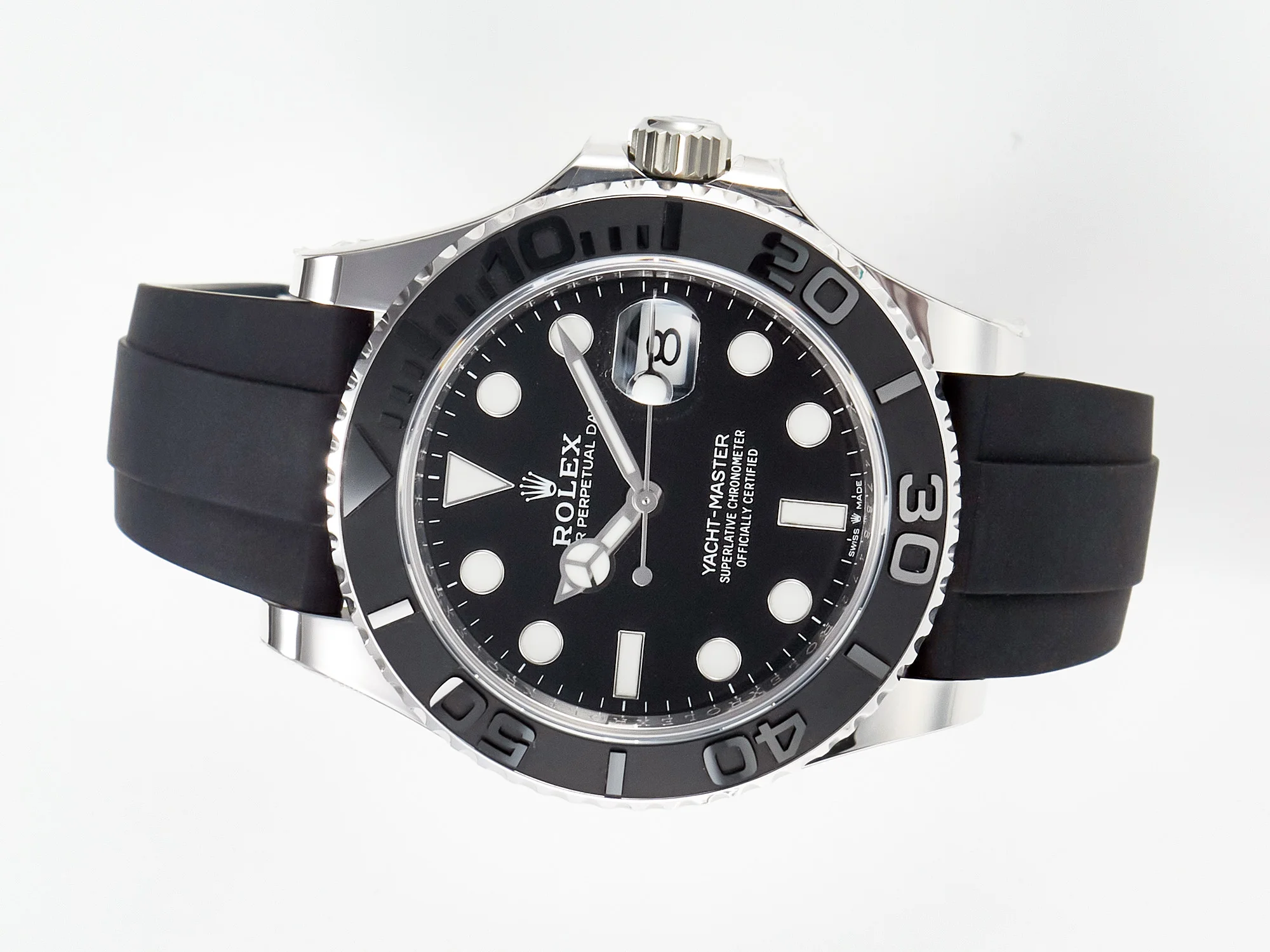 Yacht-Master 226659 ARF 1:1 Best Edition Black Ceramic Bezel on Oysterflex Rubber Strap VR3235 (Gain Weight)