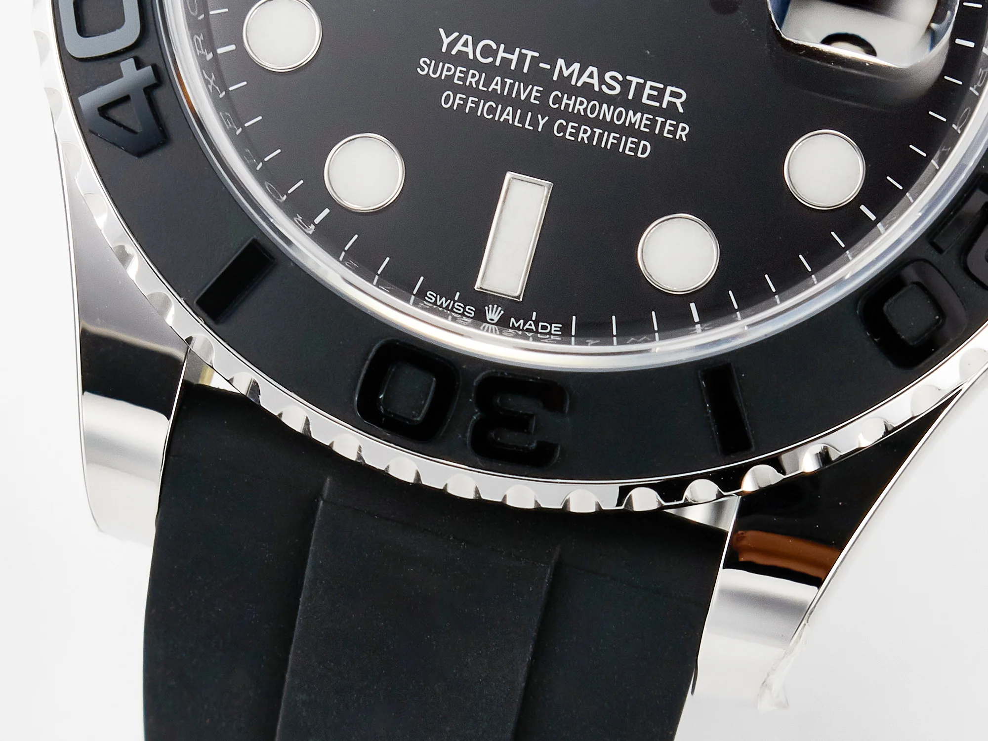 Yacht-Master 226659 ARF 1:1 Best Edition Black Ceramic Bezel on Oysterflex Rubber Strap VR3235 (Gain Weight)