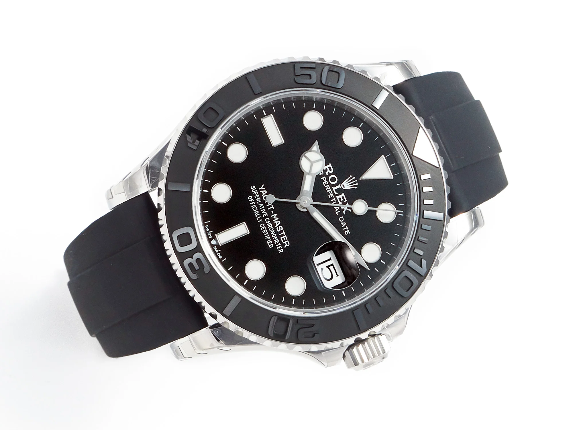 Yacht-Master 42mm 226659 VSF 1:1 Best Edition 3D Black Ceramic Bezel on Black Rubber Strap VS3235
