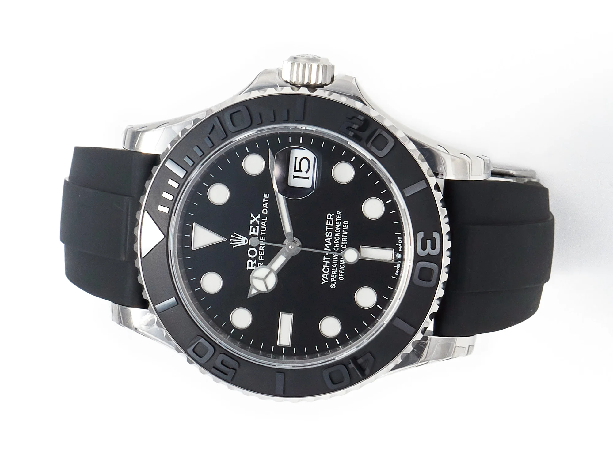 Yacht-Master 42mm 226659 VSF 1:1 Best Edition 3D Black Ceramic Bezel on Black Rubber Strap VS3235